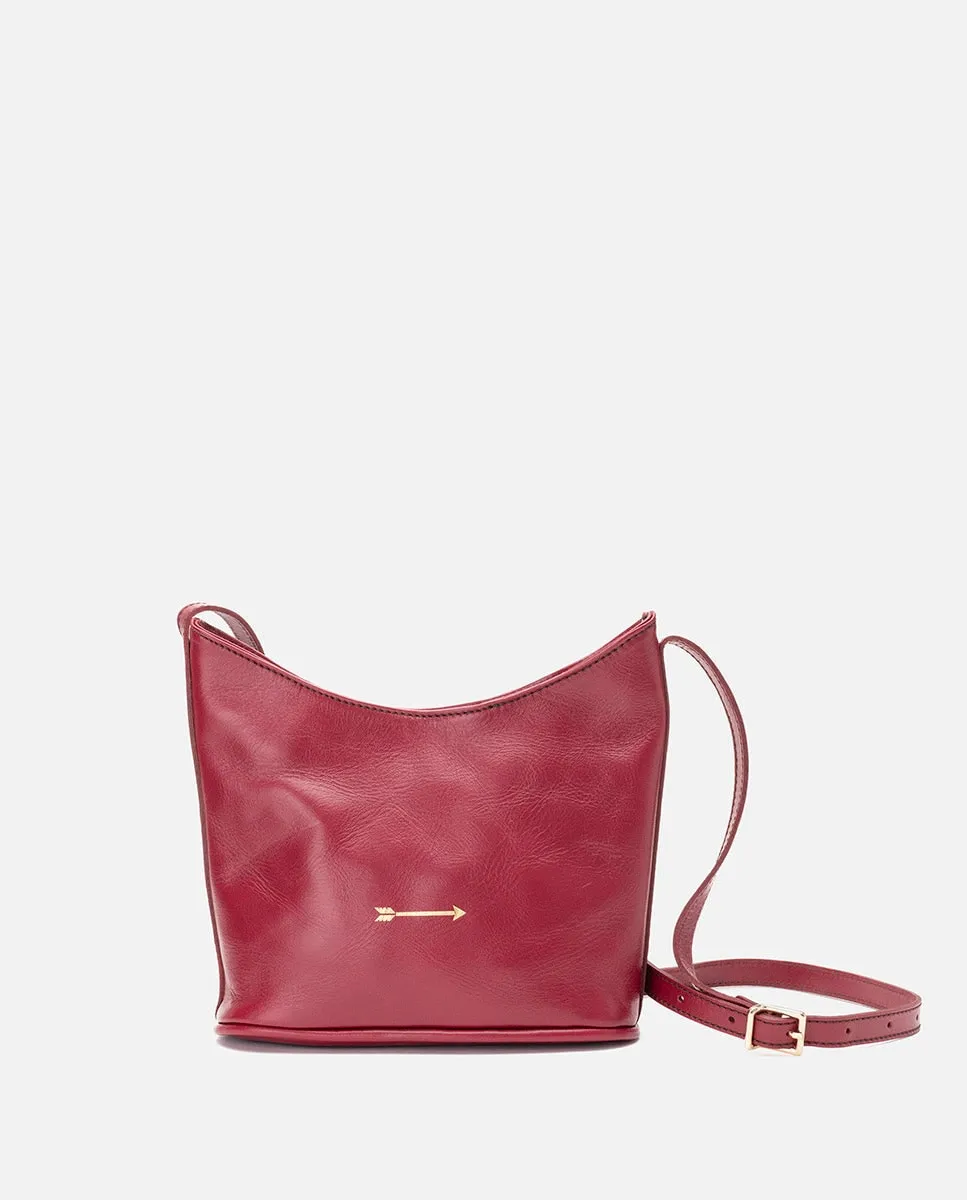 

Corbet Средняя женская кожаная сумка через плечо с застежкой-молнией Mercules, бордовый