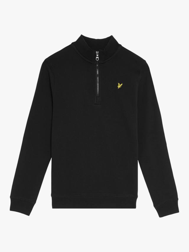 

Детская хлопковая толстовка с четвертью молнии Lyle & Scott, Z865 Jet Black