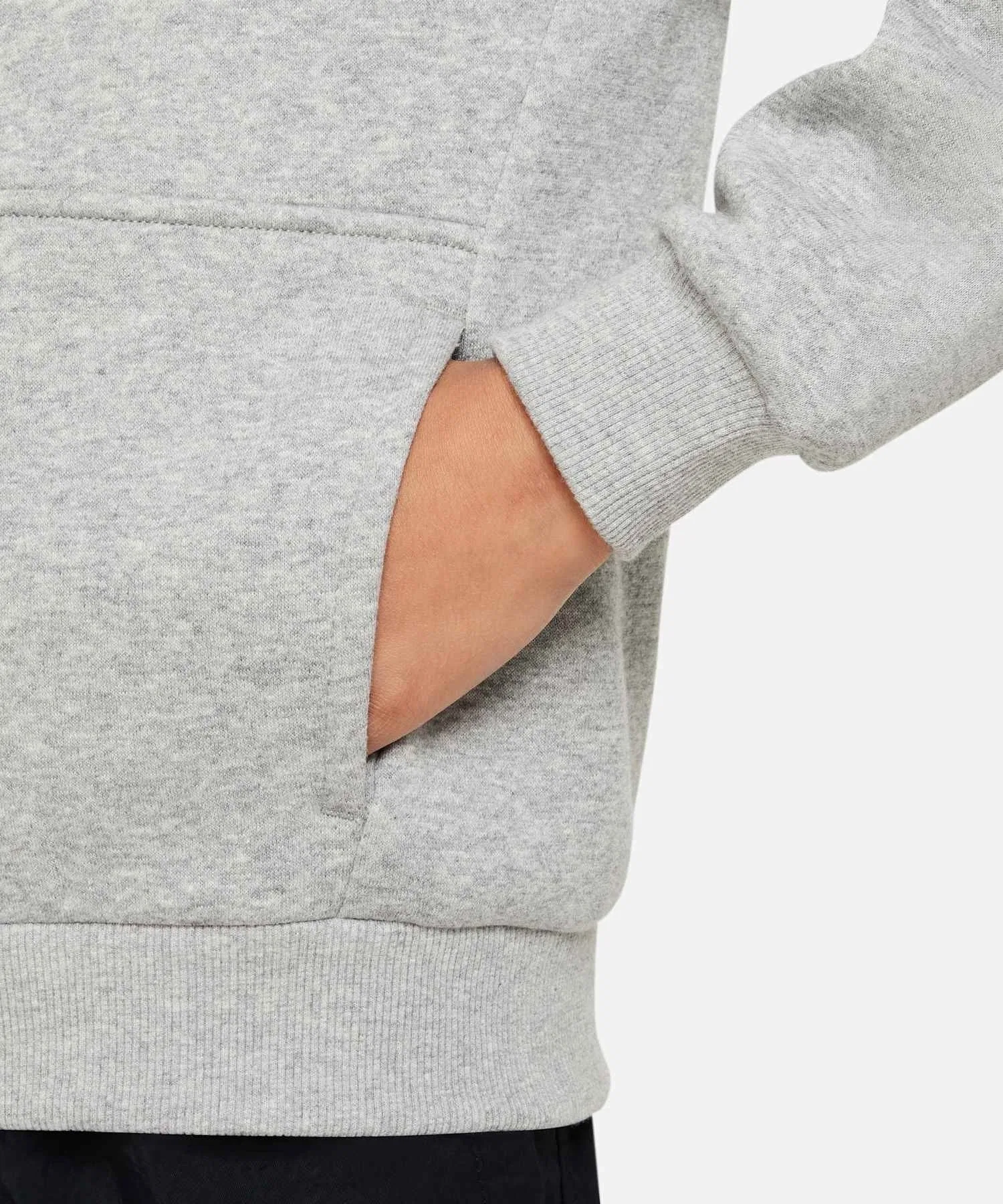 Детская флисовая толстовка Nike Sportswear Club на молнии / Детская флисовая толстовка Nike Sportswear Club на молнии FD3004-063, темно-серый меланж — фото 4