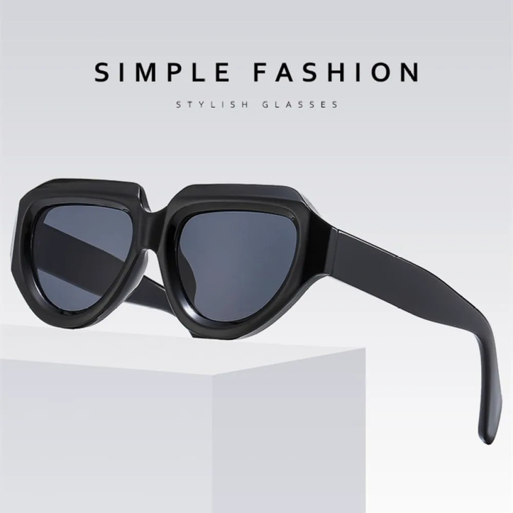 

Многоугольные персонализированные солнцезащитные очки в крупной оправе, модный ретро-стиль, широкие зеркальные дужки, женские солнцезащитные очки MTZJH, Black Blue