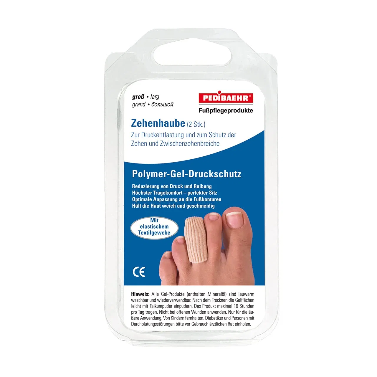 Защитный колпачок для пальцев ног Pedibaehr Polymer Gel Pedibaehr