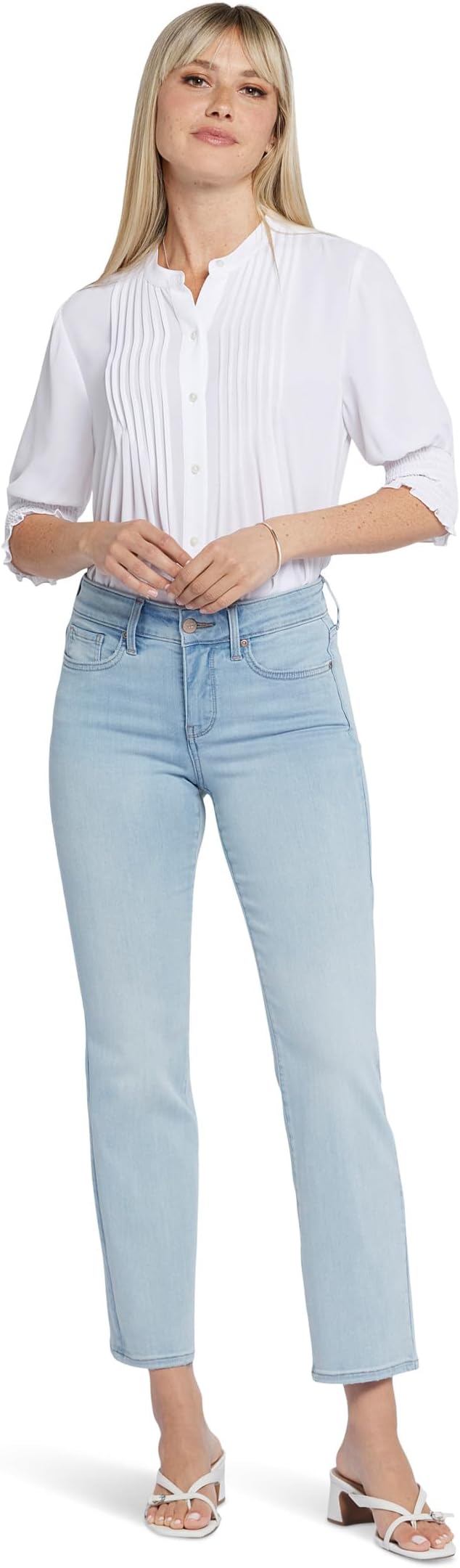 

Джинсы NYDJ Marilyn Straight Ankle Jeans, цвет Mykonos