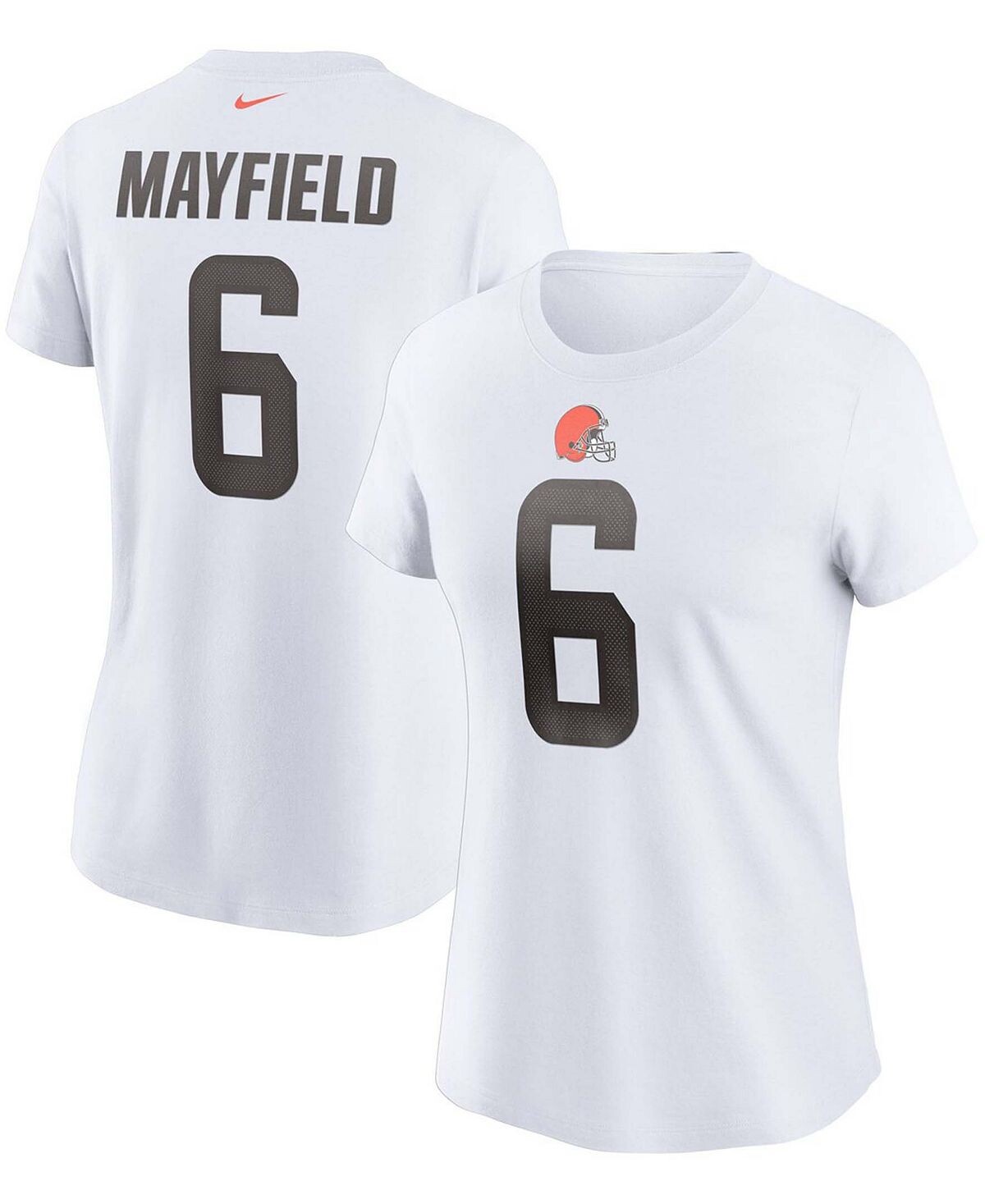 

Женская футболка Baker Mayfield White Cleveland Browns с именем и номером Nike, белый