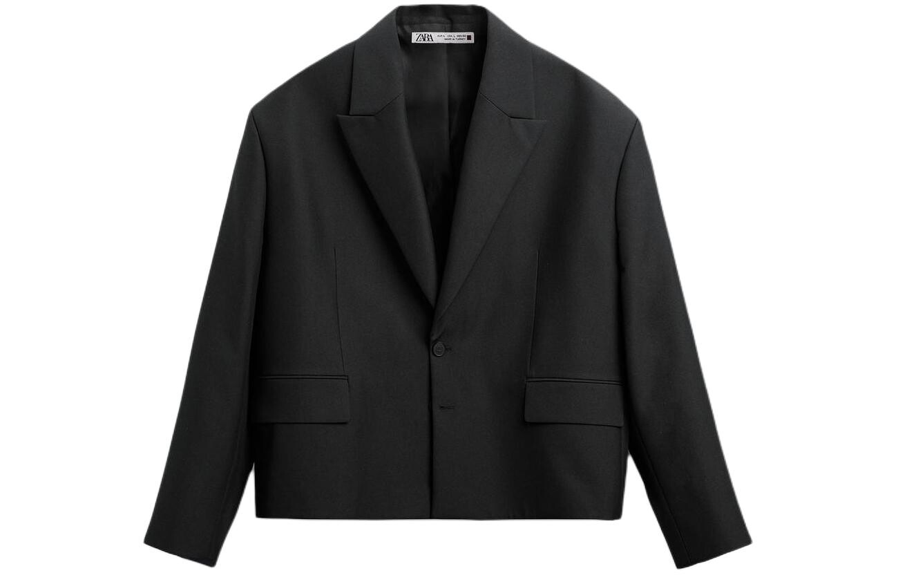 

Деловой костюм мужской черный Zara, черный