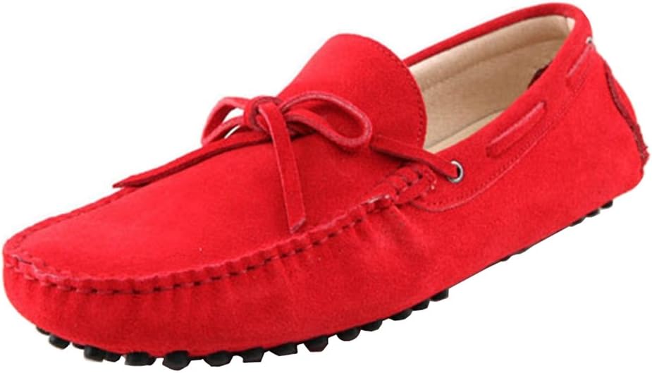 

Мужские новые замшевые мокасины TDA с узлом для вождения, туфли-лодочки Пенни, красный