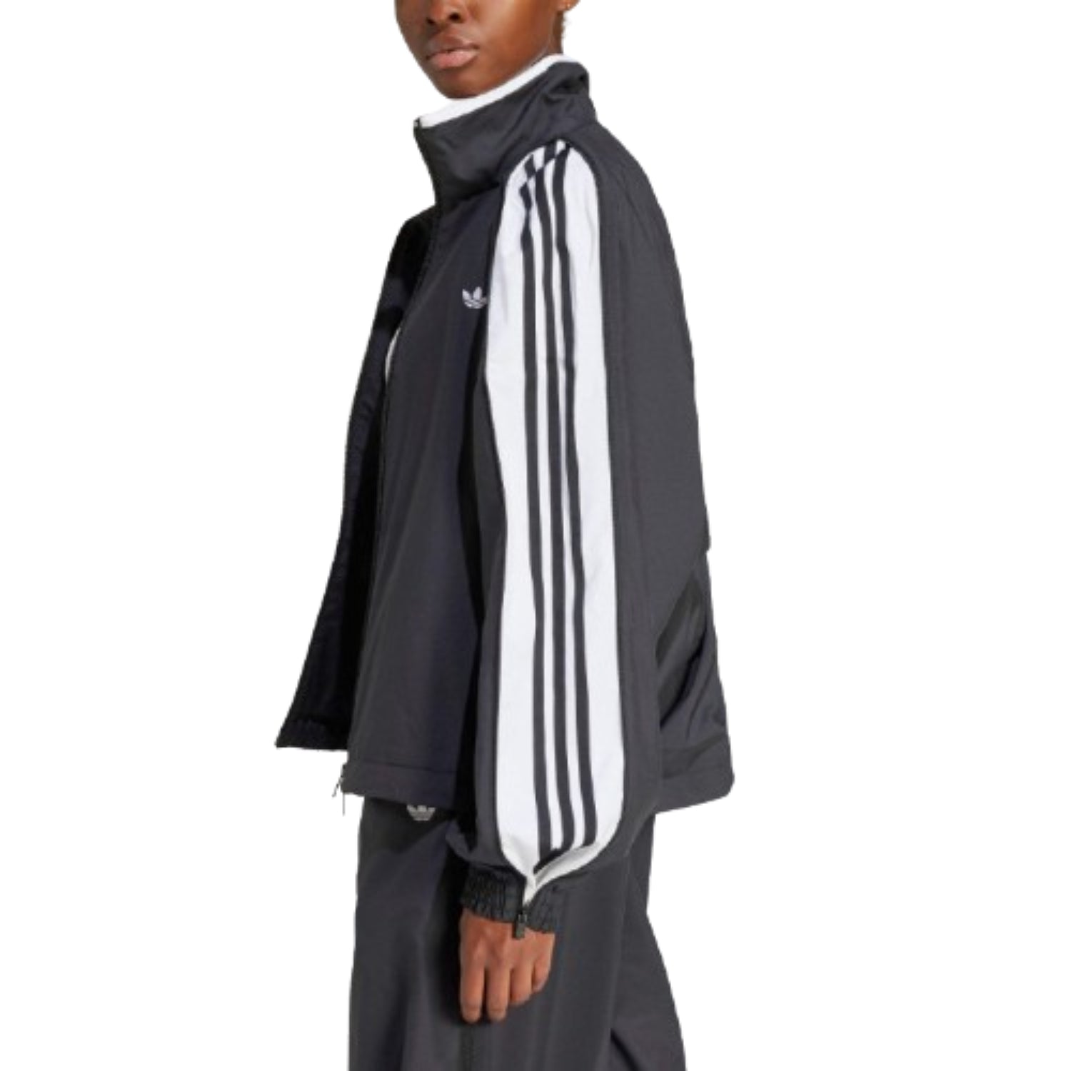 (WMNS) Adidas Adilenium Season 3 Zip Track Top 'Black White' — фото 3