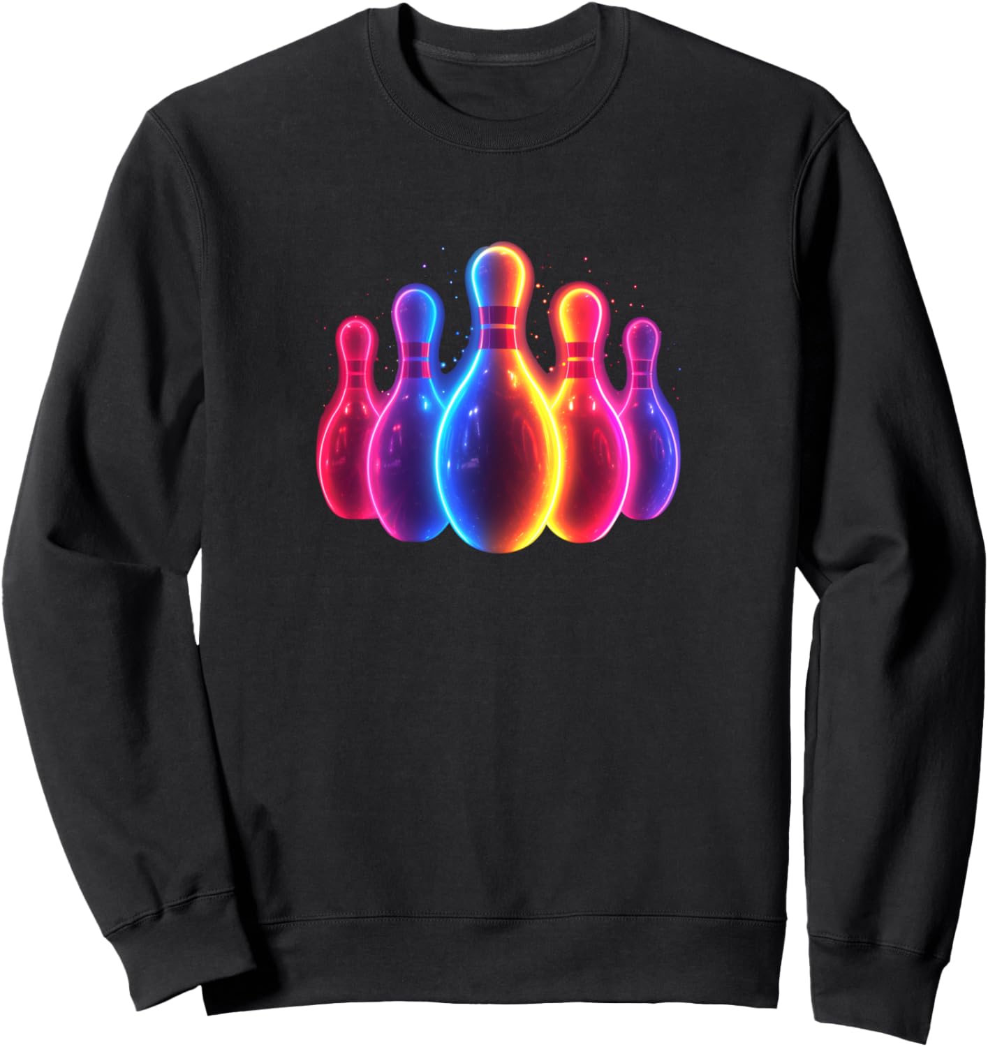 

Толстовка для боулинга в стиле ретро с волнообразным рисунком Funny Nine Pin Bowling Graphic Shirt, черный