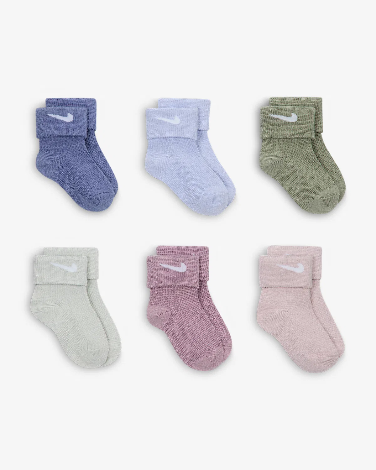 Baby Waffle Knit Socks (6 пар) Nike, Multi-Color — фото 2