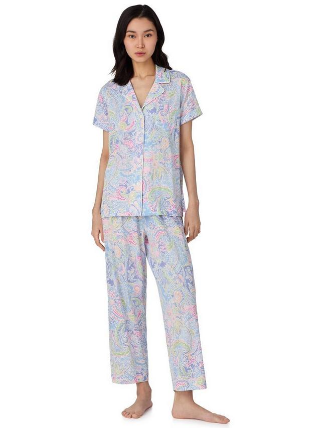 

Комплект пижамы Lauren с короткими рукавами и капри Ralph Lauren, Blue Paisley