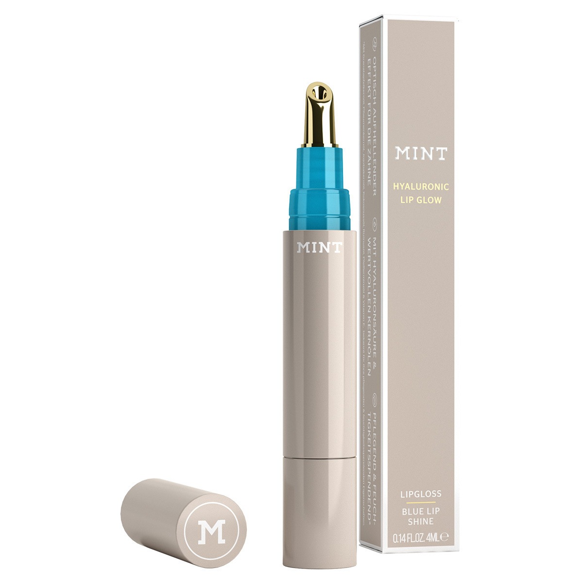 Бальзам для лица blue lip shine hyaluronic lip glow Mint By Dr Mintcheva, объем 4 мл — фото 2