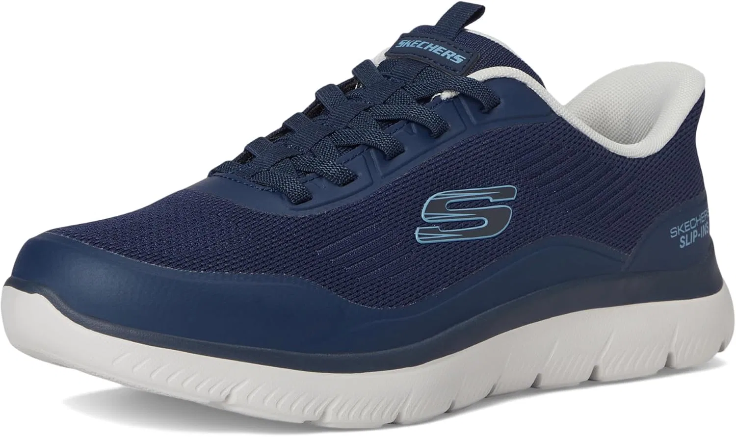 Мужские туфли Skechers Summits Leyter Hands Free без шнурков, Navy Blue — фото 2