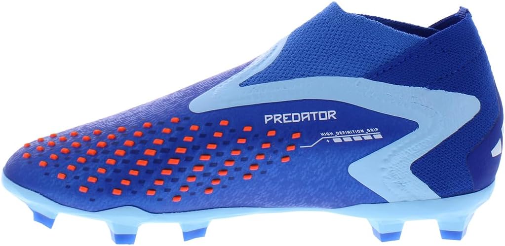 Детские кроссовки Adidas Accuracy.3 Predator без шнурков для твердого грунта (унисекс), белый/синий — фото 3