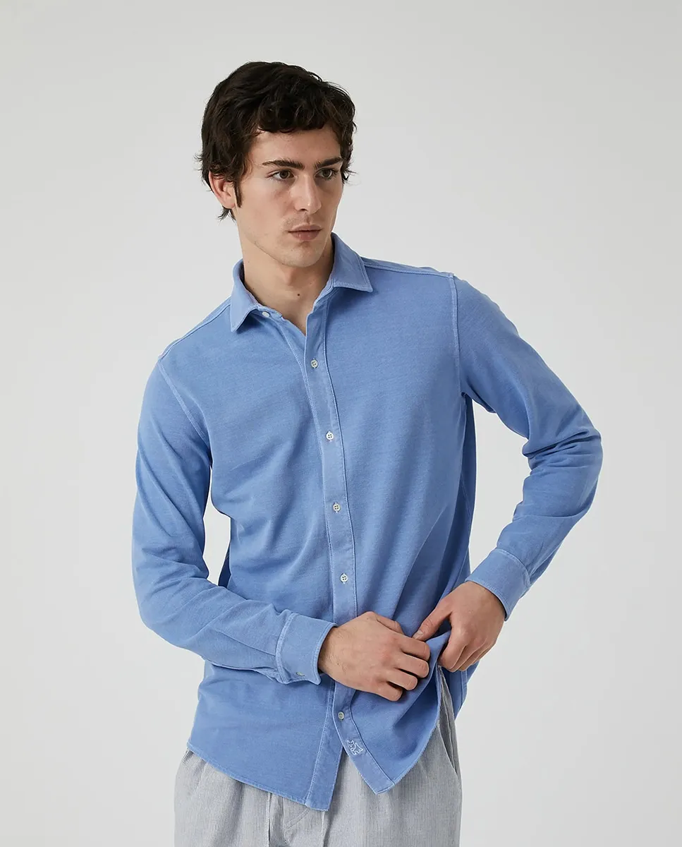 

Мужская рубашка из пике Kiff-Kiff, индиго