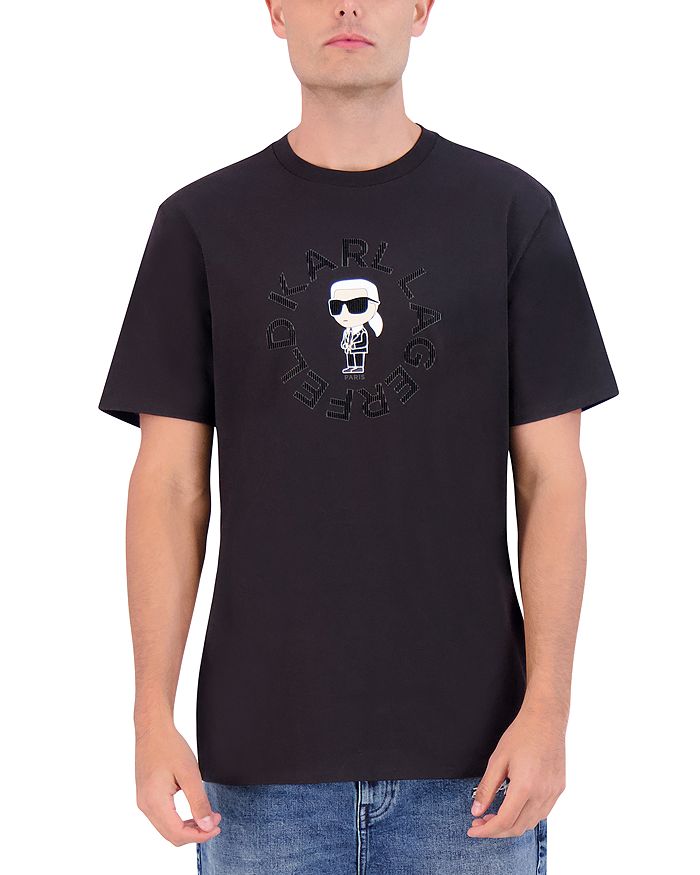 

Футболка с логотипом Little Karl Circle KARL LAGERFELD PARIS, черный