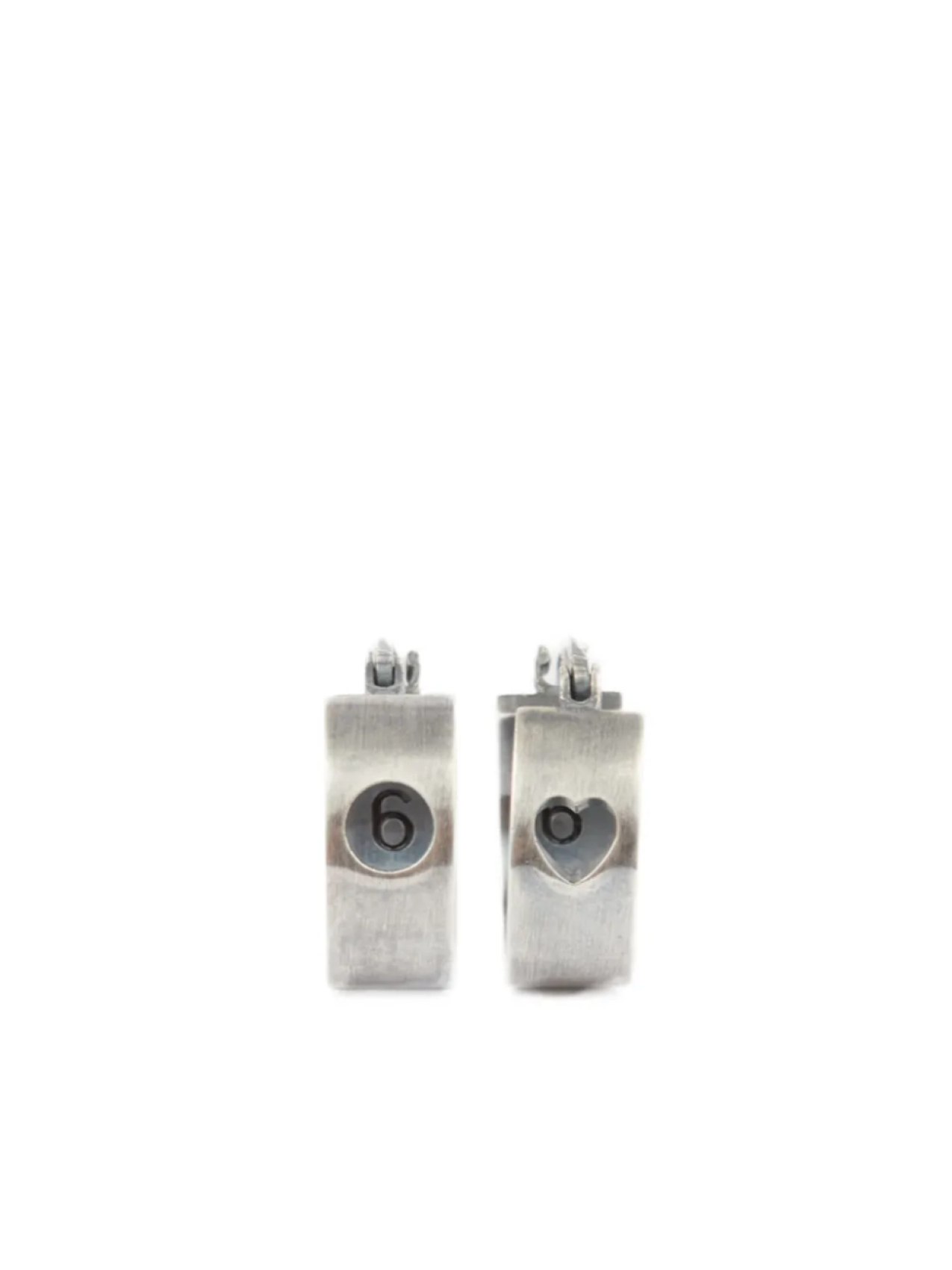 

MM6 Maison Margiela серьги-кольца Numeric, серебряный