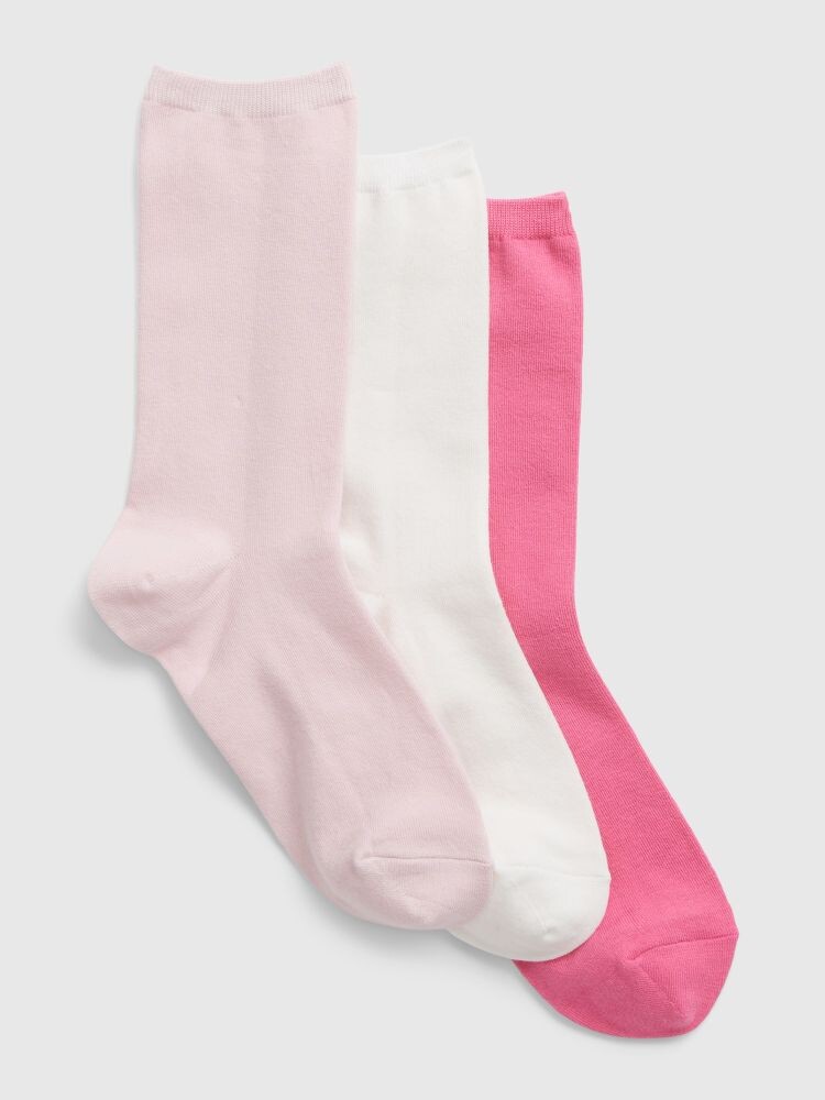 

Высокие носки, 3 пары. Gap, розовый