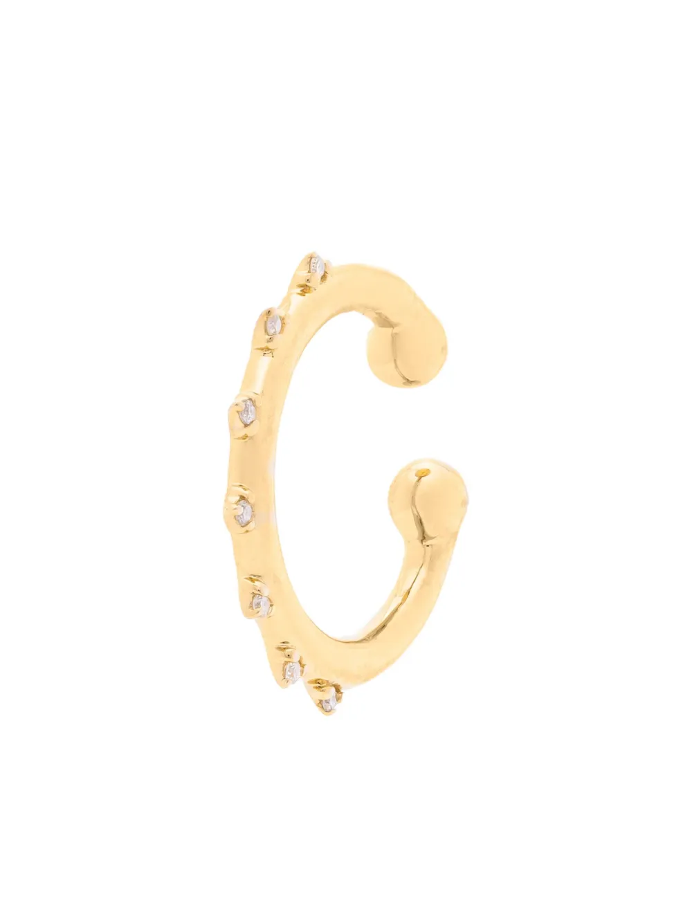 

Серьга-кафф из желтого золота с бриллиантами Scosha, золотой