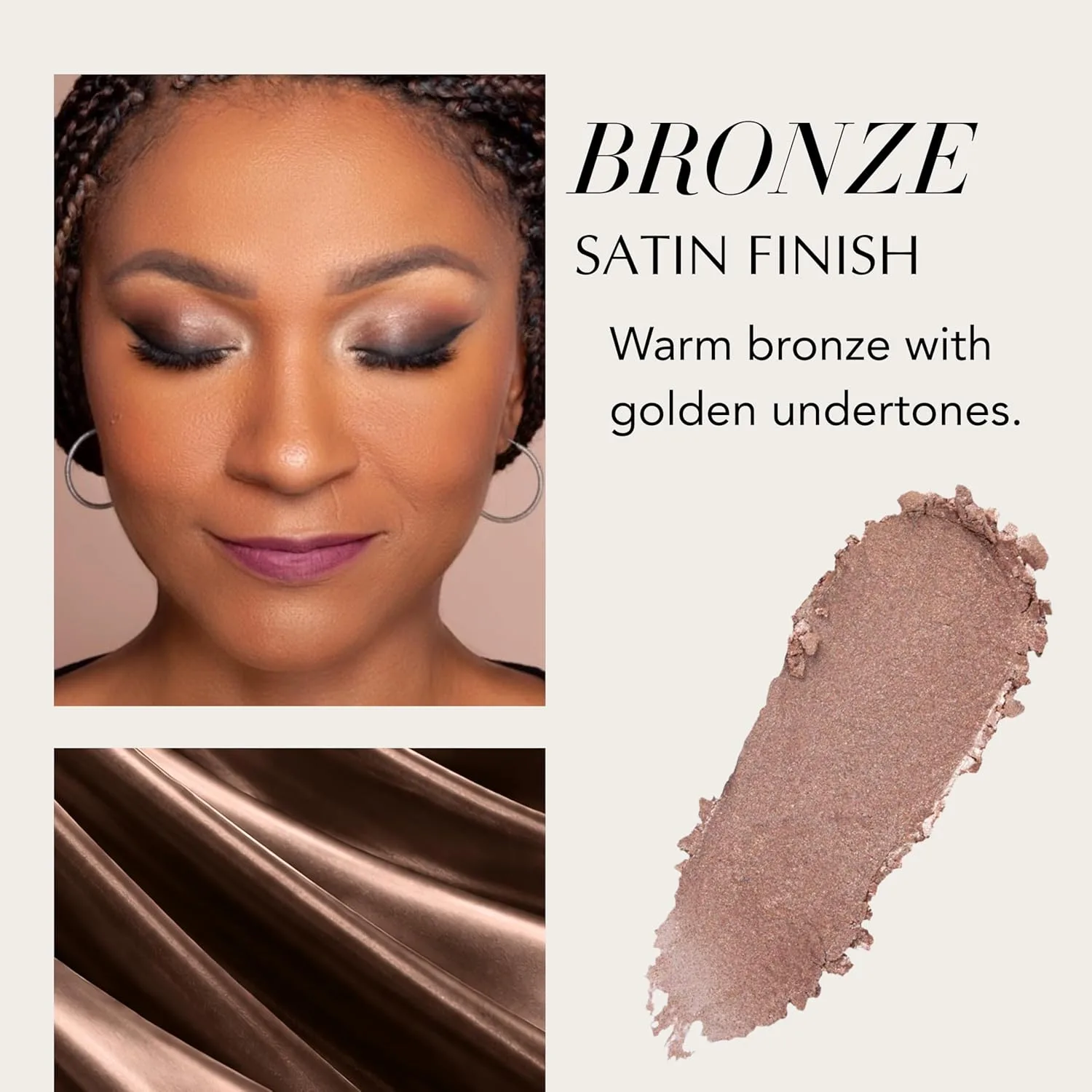 Xtreme Lashes GlideShadow стойкая подводка для век, Bronze, сатиновое покрытие, легкая крем-пудра, без осыпания, безопасна для наращивания ресниц, со встроенной точилкой, Bronze — фото 2