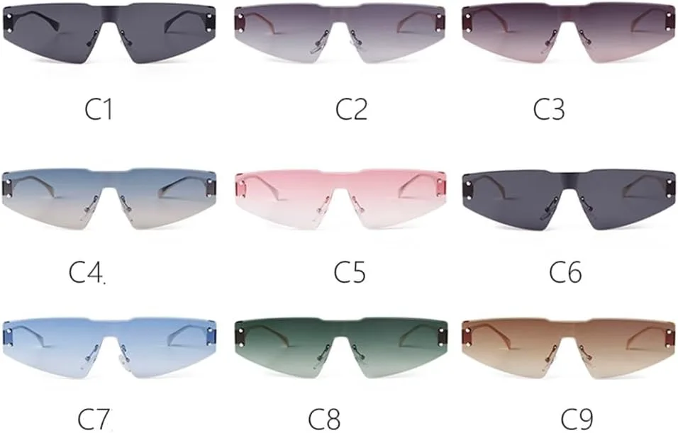 

Модные маленькие солнцезащитные очки «кошачий глаз» без оправы для мужчин, для спорта и активного отдыха, для женщин, цельные солнцезащитные очки UV400 UJNHGQ, C7