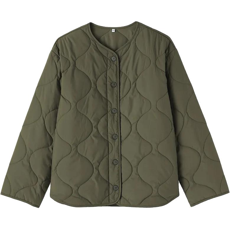 

Пуховик Women's Moderate MUJI, хаки зеленый