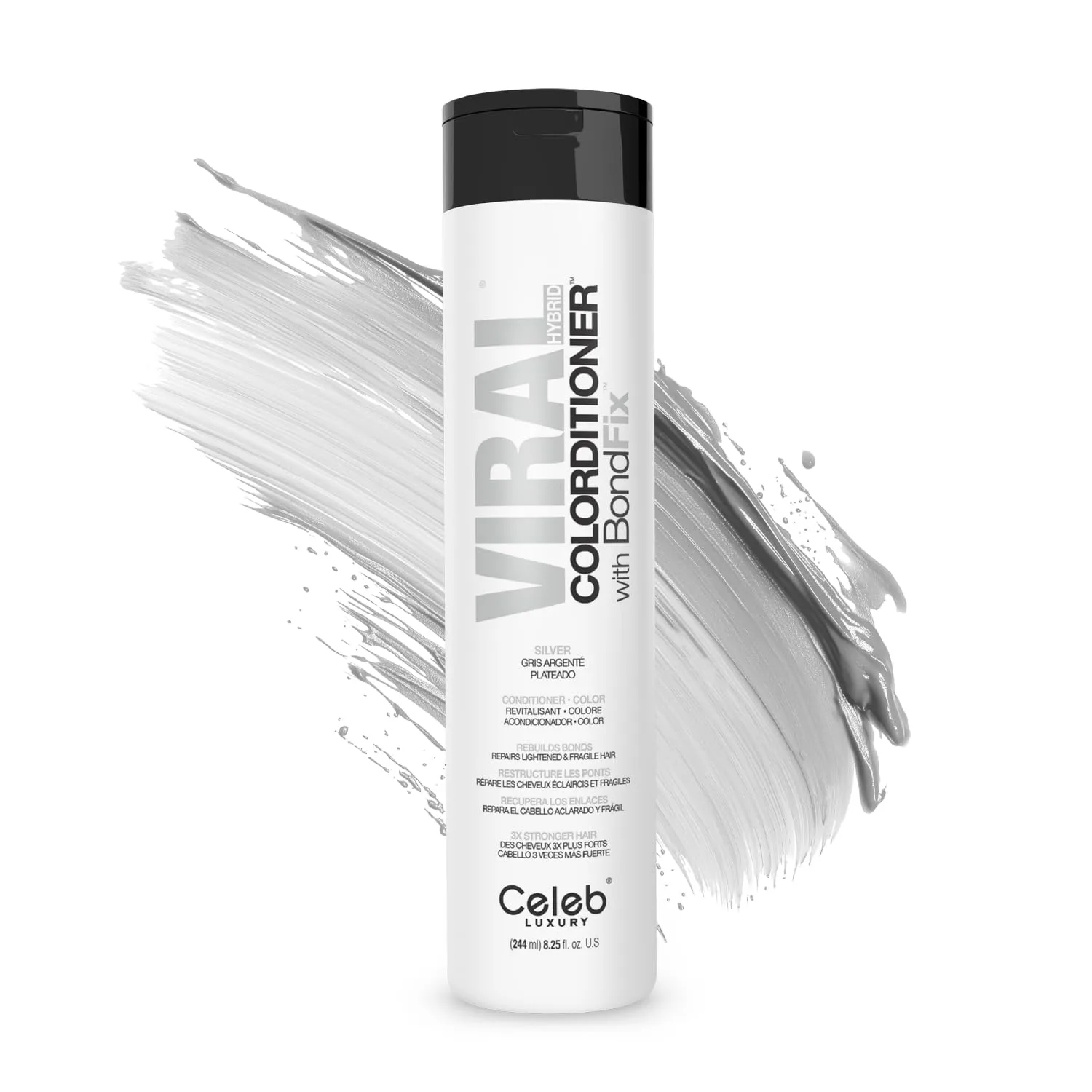 Кондиционер для волос Celeb Luxury Color Depositing Conditioner - средство для обновления цвета с компонентами Bondfix Bond Rebuilder, Viral и Gem Lites, подходит для использования с Colorwash., Silver