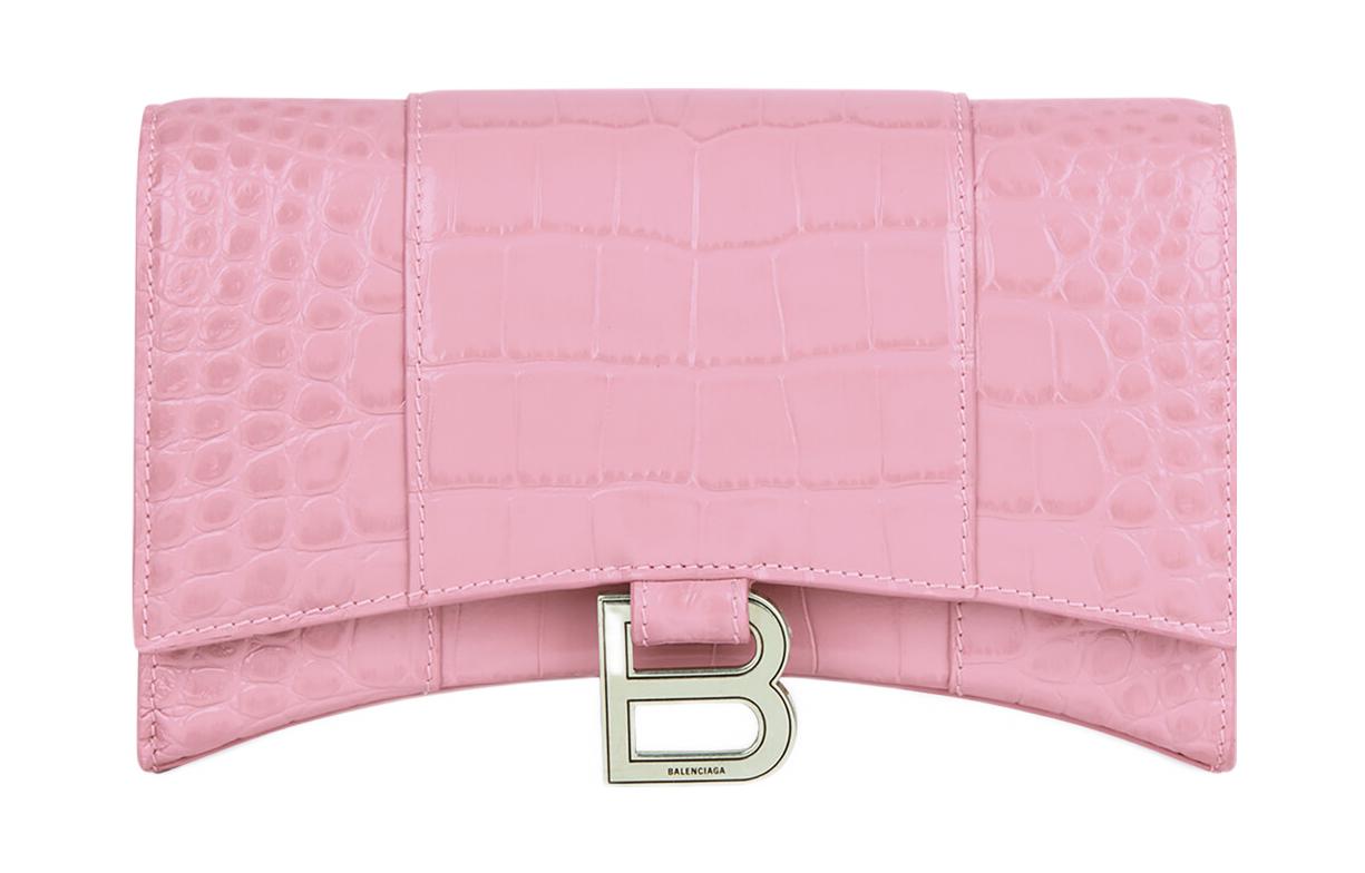 

Balenciaga Сумка-кошелек из коровьей кожи в форме песочных часов, женская, розовая