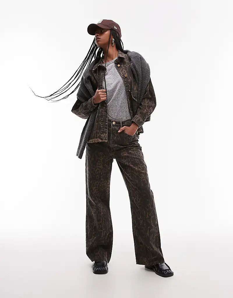 

Джинсы Blake Wide Leg с леопардовым принтом AllSaints