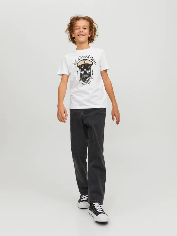Джинсы свободного кроя криса Jack & Jones Junior, Black Denim — фото 2