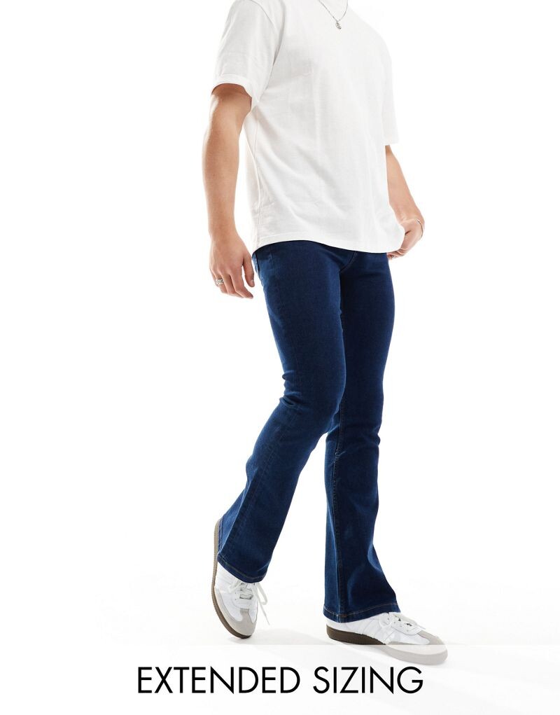 

ASOS DESIGN – темно-синие джинсовые клеш из эластичного денима