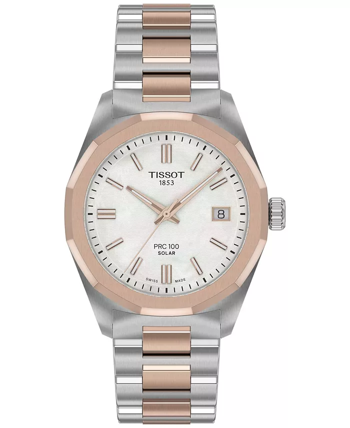 

Женские часы Swiss PRC 100 Solar Two-Tone на стальном браслете 34 мм Tissot