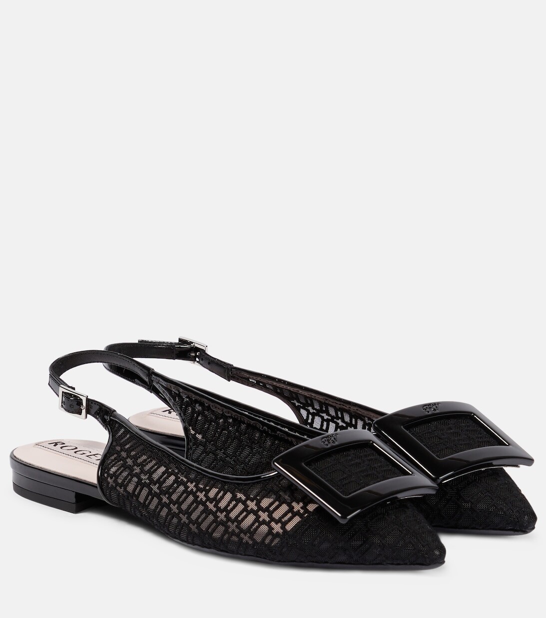 Туфли Gommettine с ремешком на пятке Roger Vivier, черный