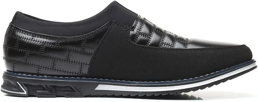 Туфли лоферы кожаные Men's Casual Fashion Loafers, Blackb AQIXIDX — фото 3