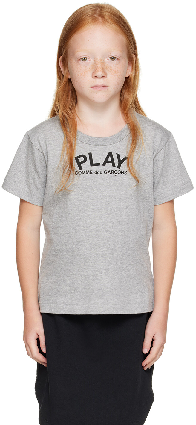 

Детская серая футболка Play Comme des Garçons, Серый, Детская серая футболка Play Comme des Garçons