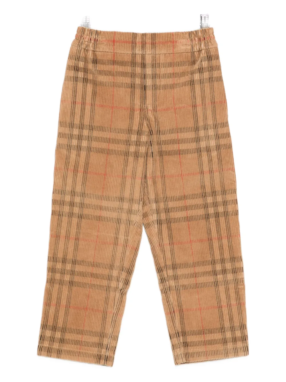 

Клетчатые вельветовые брюки BURBERRY KIDS, коричневый
