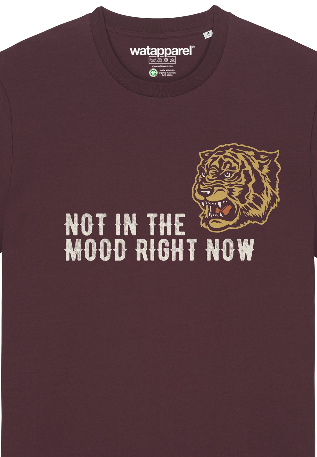 

Футболка с принтом NOT IN THE MOOD watapparel, темно-красный