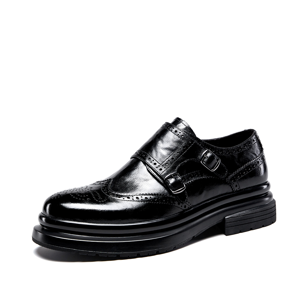 YEARCON Повседневные мужские туфли черные, цвет Black (Standard Leather Shoe Size, Suggestion: Consider 1 Size Down from Athletic Shoes) — фото 3