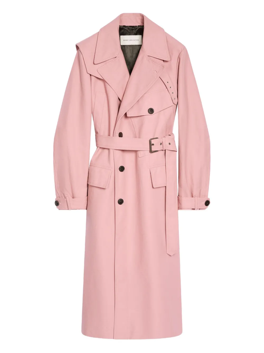 

Двубортный тренч Dries Van Noten, розовый
