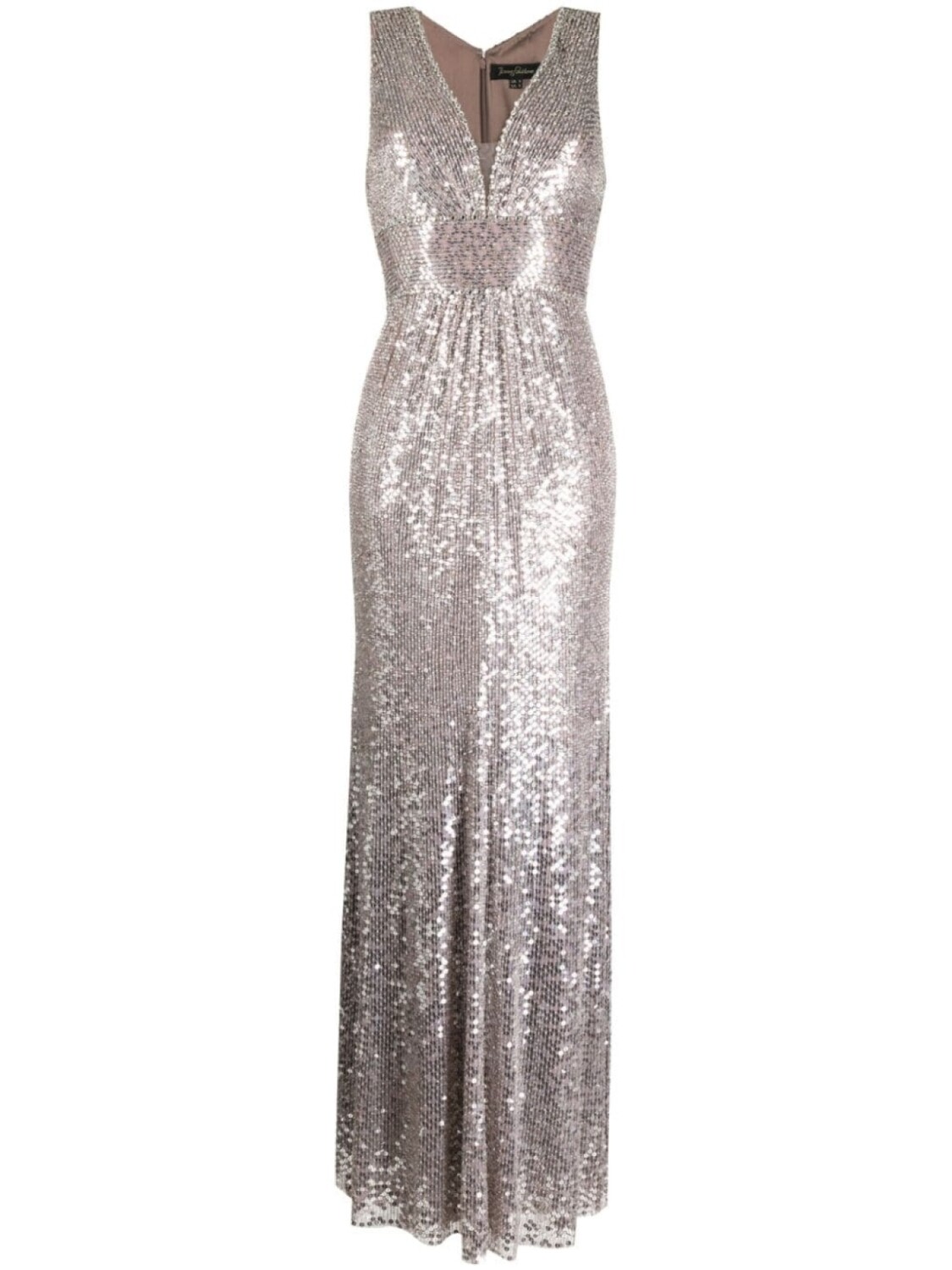 

Платье макси Cygnet с пайетками Jenny Packham, бежевый