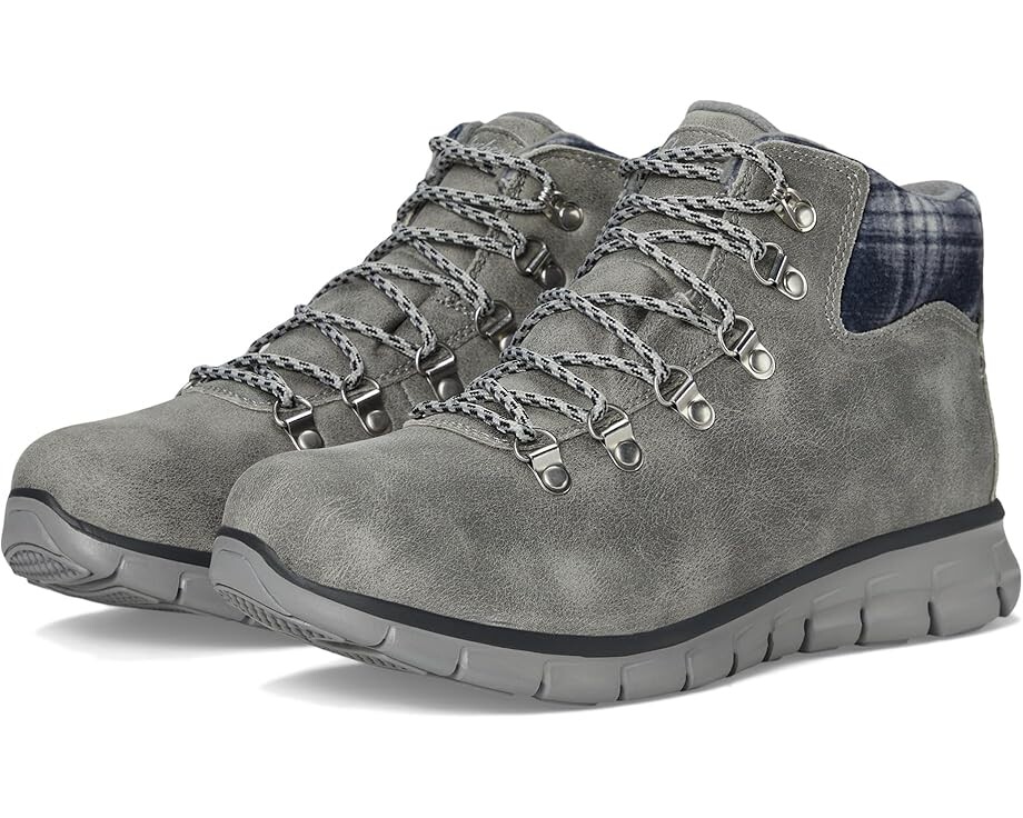 Ботинки женские SKECHERS Synergy веганские на шнуровке, серый
