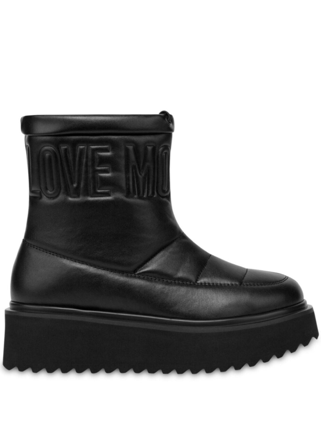 Love Moschino ботинки на платформе с вышитым логотипом, черный