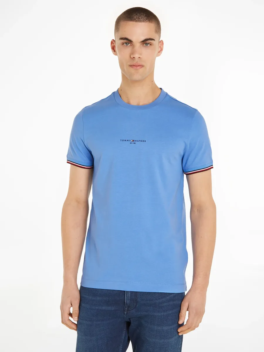 

Футболка Tommy Hilfiger "TOMMY LOGO TIPPED TEE", цвет Blue Spell