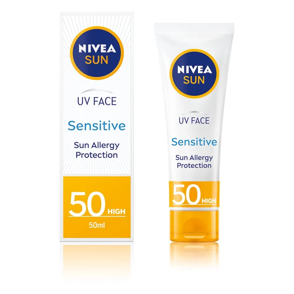 Солнцезащитный крем для чувствительной кожи Nivea Sun UV Face Soothing Sensitive SPF50 Nivea Sun