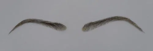 Накладные брови из натуральных волос, темно-коричневые, 1 шт False Eyebrows