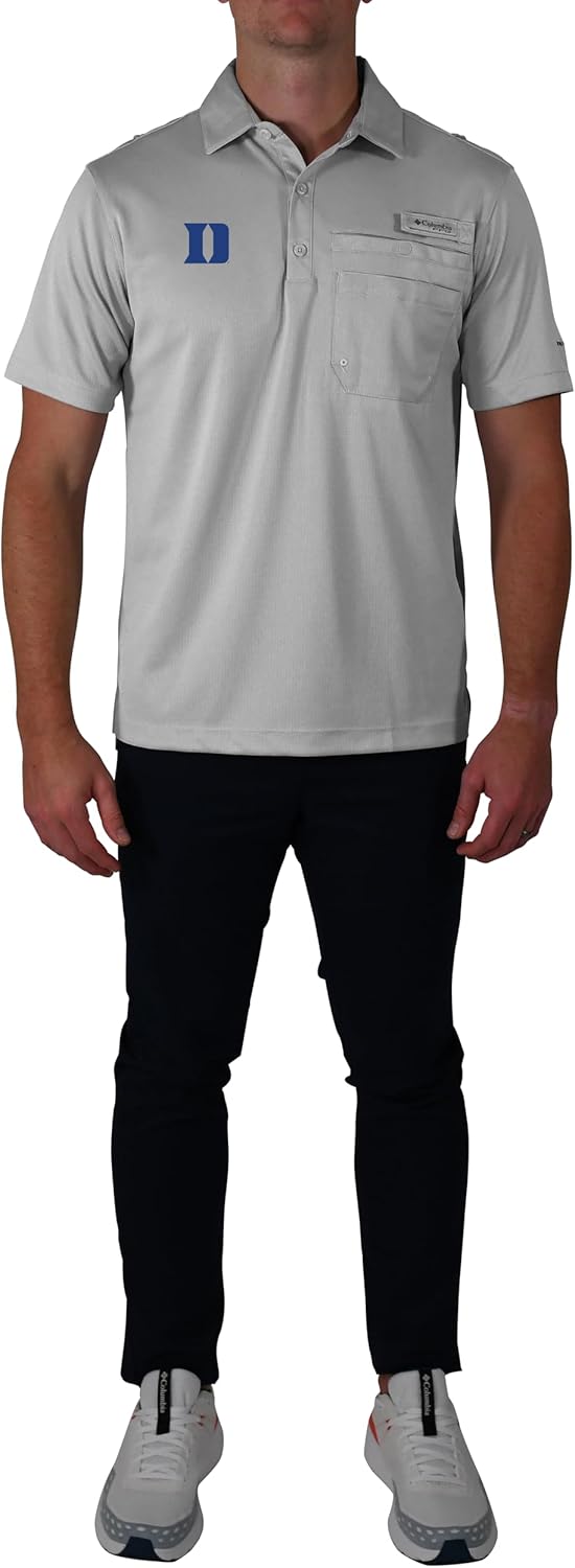 

Columbia Golf Duke Univ мужская поло Flycaster с карманом, Cool Grey, Серый, Columbia Golf Duke Univ мужская поло Flycaster с карманом, Cool Grey