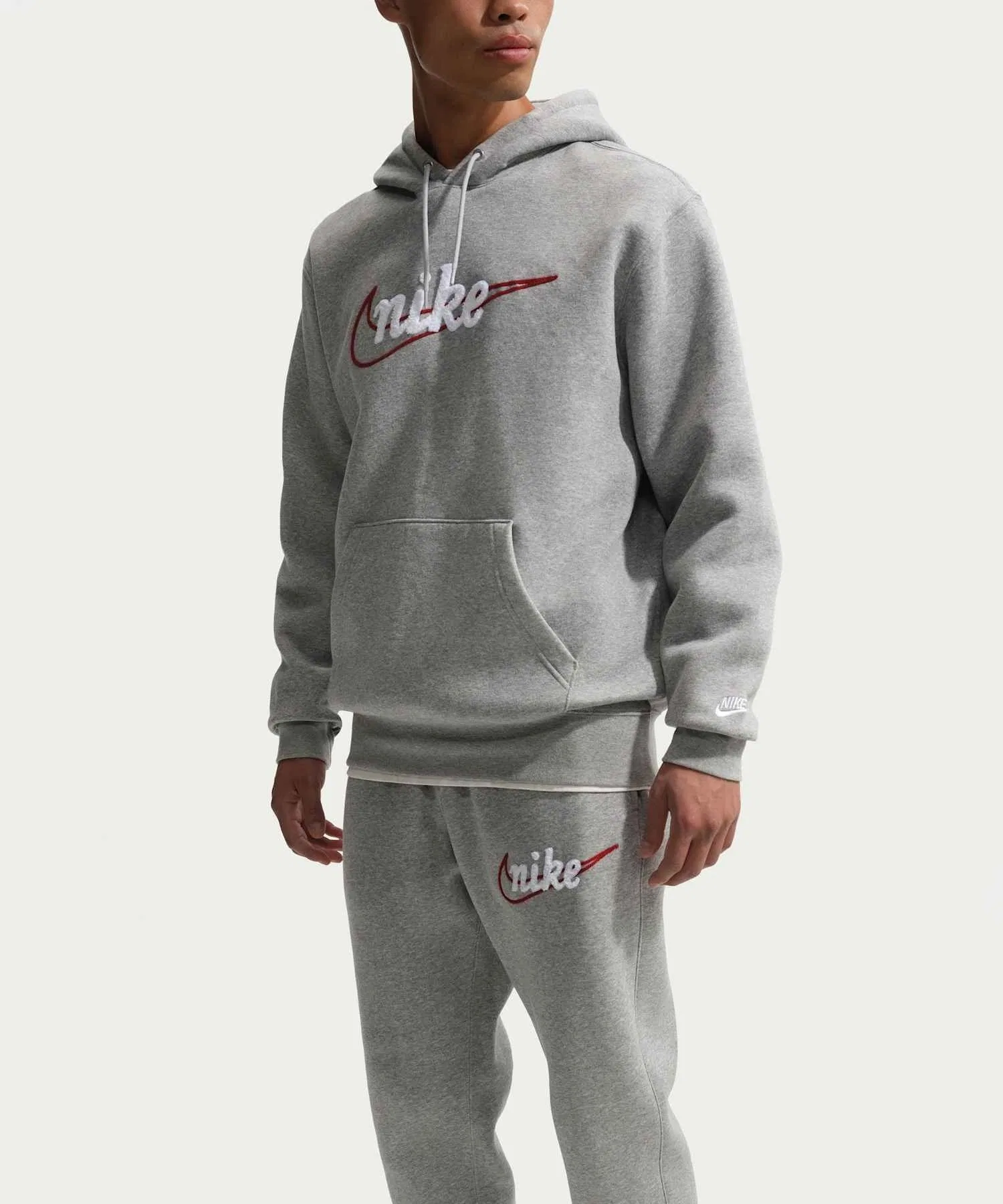 Мужские флисовые спортивные брюки Nike Sportswear Club IF0700-063, темно-серый меланж — фото 4