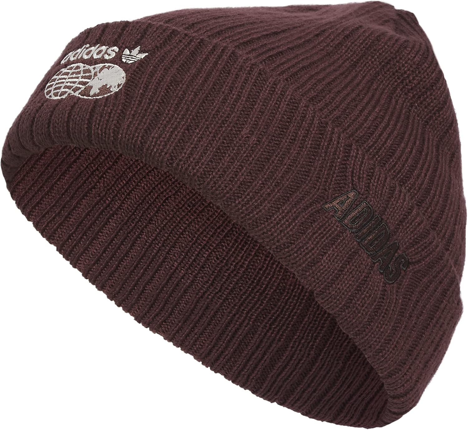 

Шапка Adidas Unisex-Adult Worldwide Cuff Fold Beanie Adidas Originals, Shadow Brown/Wonder White/Black