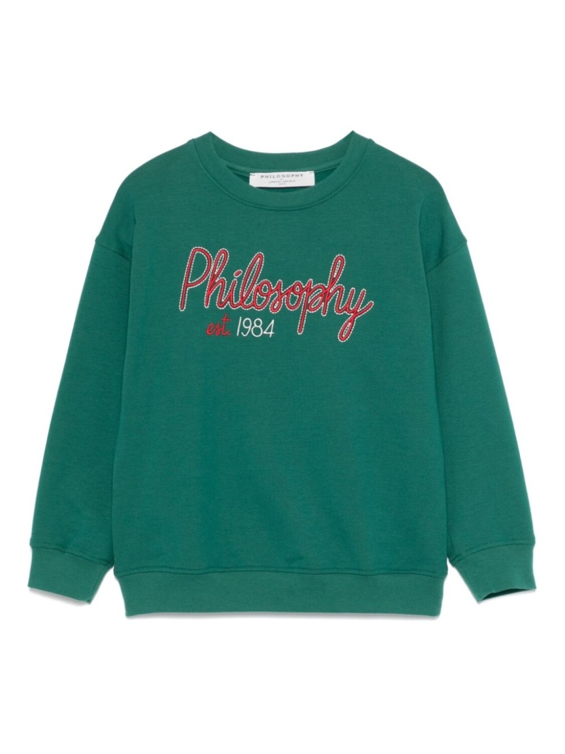 

Толстовка с вышитым логотипом Philosophy Di Lorenzo Serafini Kids, зеленый