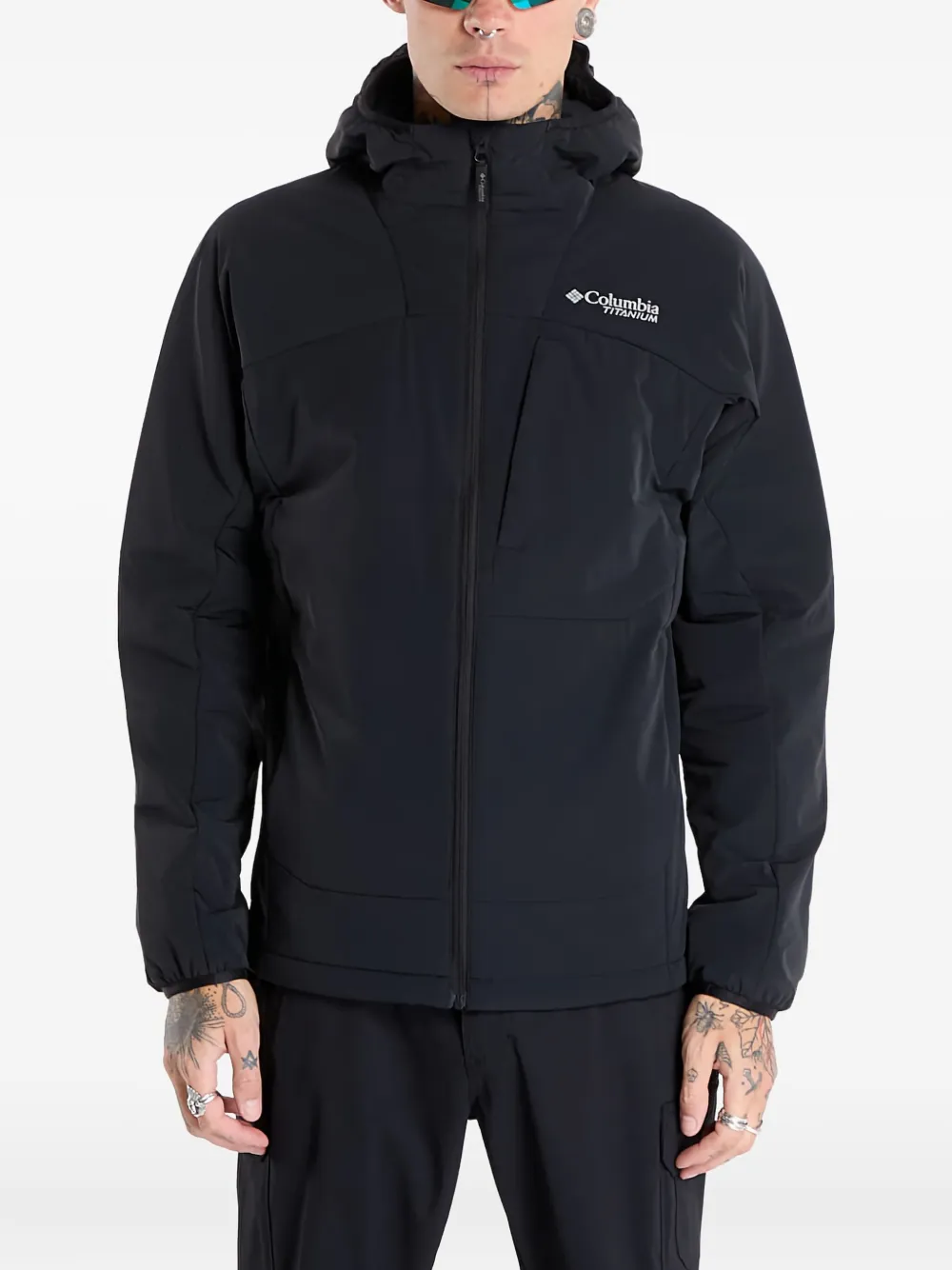 

Серебристая легкая куртка с капюшоном Leaf Columbia