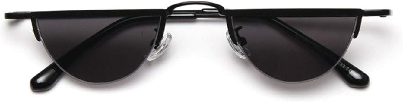 

Женские солнцезащитные очки COTIA золотистого цвета, полукруглые, винтажные, маленькие, без оправы, оранжевые, мужские солнцезащитные очки, металлический стиль хип-хоп, Black Gray