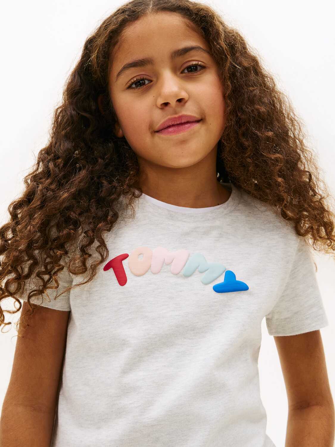 TOMMY HILFIGER Футболка в крапинку серого цвета — фото 2